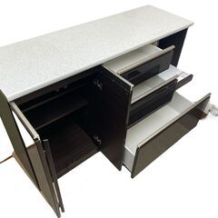 J 極美品 キッチンカウンター アルミナ2 140CT DBR ニトリ