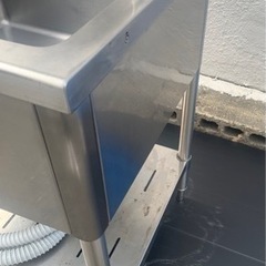 業務用 一槽シンク 蛇口付き 幅600×奥600×高さ800+150(mm) 流し台 厨房機材 洗浄済み キッチン 手洗い場 厨房機器 店舗用品 大阪 一層