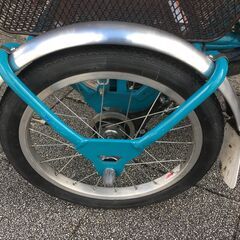 地域限定送料無料　ヤマハ　パスワゴン　三輪車　新基準　15,4AH　2021年　青　アシスタワゴン　ビビライフ　神戸市　電動自転車　