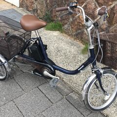 地域限定送料無料　パナソニック　ビビライフ　三輪車　16AH　2019年　紺　パスワゴン　アシスタワゴン　神戸市　電動自転車