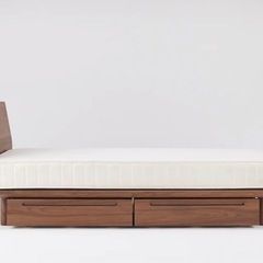 【無印良品】収納付きダブルベッド(ヘッドボード付き)