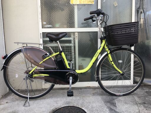 地域限定送料無料　パナソニック　ビビ　DX　16AH　2020年　子供乗せ　黄緑　パスウィズ　アシスタ　神戸市　電動自転車