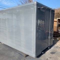 No.710 アルミバン 2ｔ 車 アルミ 箱 バイク 倉庫 トラック コンテナ 米 保管庫 物置 DIY