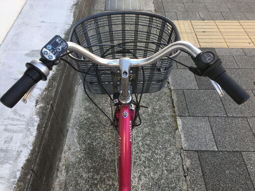 地域限定送料無料　バッテリー新品　ブリヂストン　アシスタ　新基準　子供乗せ　ピンク　パス　ビビ　神戸市　電動自転車