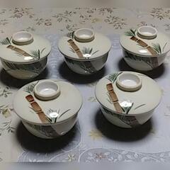 昭和レトロ　茶碗蒸し器　5組　美品