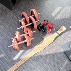 【引取のみ】 美品 iROTEC アイロテック ベンチプレス フルセット 2m×2m 計90kg スクワット対応 筋トレ 横浜市神奈川区 ゴムマット付き