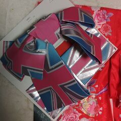 七五三7歳七歳フルセット濃いピンク着物南明奈作り帯はこせこセット