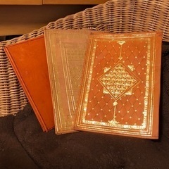 モロッコ　革製　ブックカバー