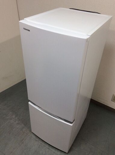 (2/17受渡済)JT6012【TOSHIBA/東芝 2ドア冷蔵庫】高年式 2020年製 GR-R15BS-W 家電 キッチン 冷蔵冷凍庫 右開き 153L