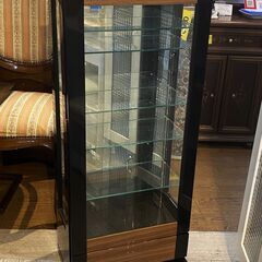美品 塩川光明堂 ショーケース ガラスケース 飾棚・