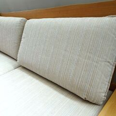 ☆2人掛ソファ☆メーカー不明 木枠 3人幅（180cm）家具 インテリア