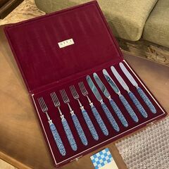 KIYA 木屋 館林源右衛門 ステーキナイフ・フォークセット 木屋特製箱 栞●BA01N006