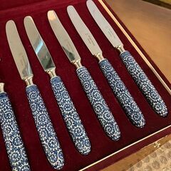 KIYA 木屋 館林源右衛門 ステーキナイフ・フォークセット 木屋特製箱 栞●BA01N006