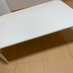 【ネット決済】白　テーブル　60×90×32cm