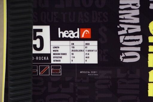 スノーボード HEAD ヘッド COURSE D-ROCKA サイズ155cm (P1546wY)