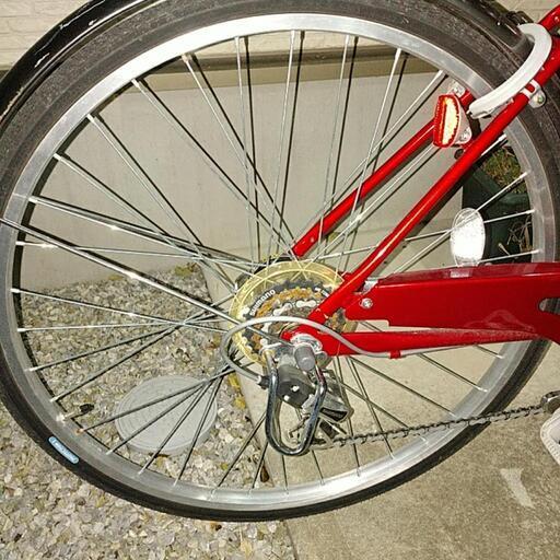 自転車 26インチ 外装6段 LEDヘッドライト