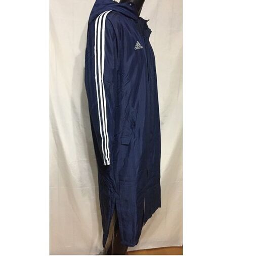 C14-01 新品 ADIDAS アディダス 人気の定番商品 シャドー ロングボアコート ベンチコート フード付き 裏ボア 中綿 CU856 ネイビー M − 大阪府