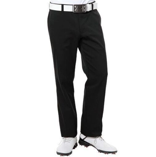 B24-03 新品 UNDER ARMOUR アンダーアーマー 人気の定番商品 GOLF ゴルフスラックス パンツ MGF3755 ブラック ウエスト88㎝