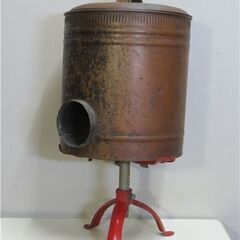 昭和レトロ ビンテージ レア品 石炭ストーブ用煙突銅湯沸かし 台付き