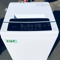 ✨2021年製✨2147番 アイリスオーヤマ✨電気洗濯機✨IAW-T602E