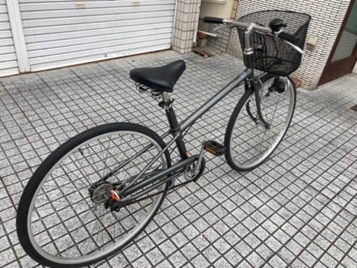 【26インチクロスバイク】無印良品製　シングルギア　前かご付　若林自転車　浜大津店　SALE中❗️
