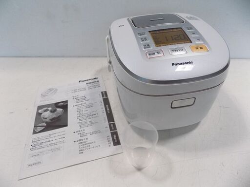 新札幌発 Panasonic パナソニック 5.5合 炊飯器 IH式 ホワイト SR-HB106-W 2016年製/1466