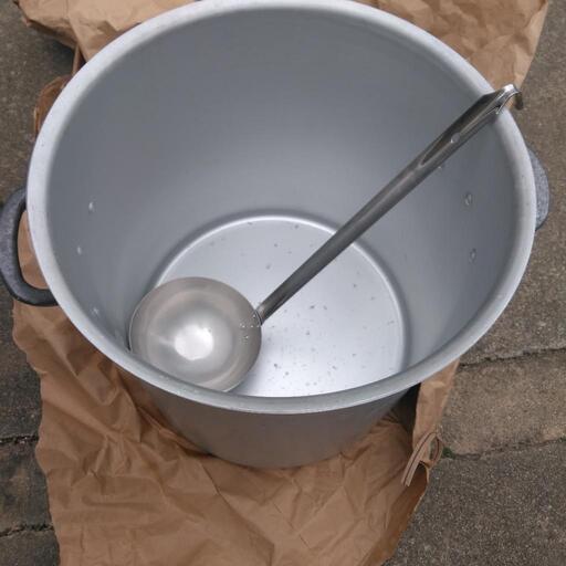アルミ 寸胴 未使用品 ふた おたま付