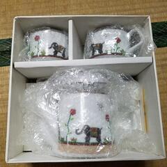 (未使用品)紅茶用急須、カップ２個セット