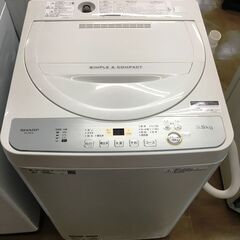 シャープ 洗濯機 ES-GE5C 中古品 5.5kg 2019年
