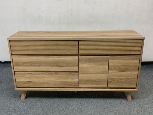 シギヤマ家具 サボナ 150ローチェスト ホワイトオーク材 サイドボード