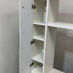 ニトリ/NITORI テレビボード フレージュ160TV WH 木目模様 幅160 ハイグロス ホワイト 中古家具 店頭引取歓迎 R6792)