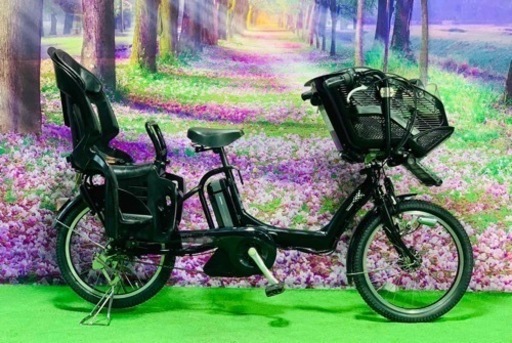 ❷ 4780子供乗せ電動自転車ブリヂストン3人乗り新品20インチ良好バッテリー