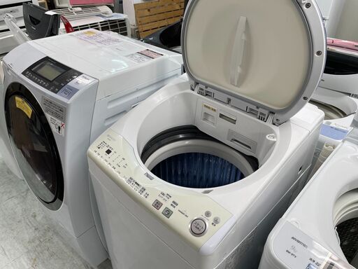 洗濯機の分解クリーニング行っています！配送設置込み　シャープ7.0K洗濯乾燥機　Ag＋イオンコート　2014年製　分解クリーニング済み！！