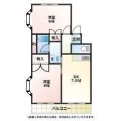 💖初期費用0円対応💖東 信越本線「群馬八幡」駅 徒歩34分🌟2DK🎵管理番号「152449」   - 高崎市