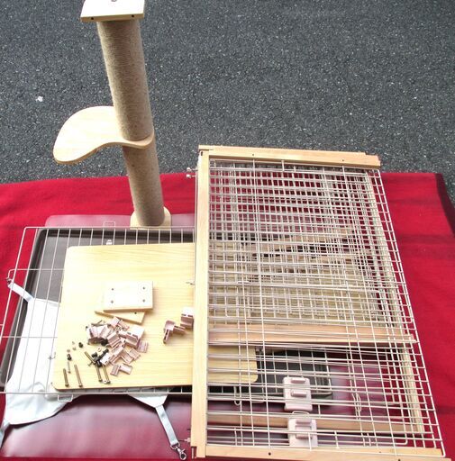 ☆猫用ゲージ 大型サイズでノーストレス◆爪とぎ付きキャットルーム