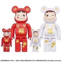 BE＠RBRICK 達磨 ペコちゃん & ポコちゃん 100% ...