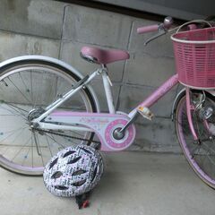 ✰女の子自転車２２インチ✰ヘルメットつき