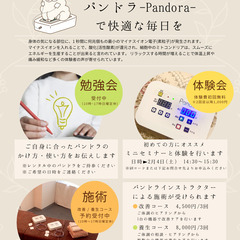 ★初回無料★パンドラ体験会＆フォロー会 〜奇跡を起こすパンドラ〜
