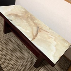 【決まりました】大理石風木製センターテーブル