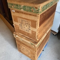 昭和レトロ 茶箱 2個セット 木箱 古民具 古道具