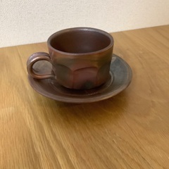 備前焼  コーヒーカップ＆ソーサー