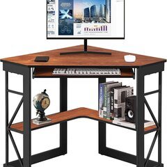 パソコンデスク コーナーデスク 三角 ゲーミングデスク コンパクト 