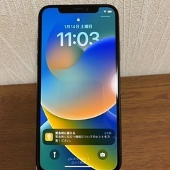 中古iPhoneX 64G SIMフリー　スペースグレー　ケース...