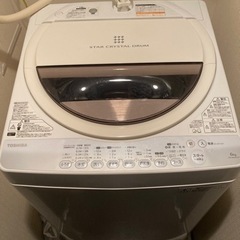 【値下げしました】《3/4まで》洗濯機　東芝　AW-60GM(W)