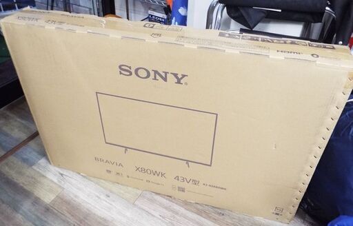 新品・未開封 SONY ソニー BRAVIA 43V型液晶テレビ KJ-43X80WK 4Kチューナー 内蔵 GoogleTV ブラビア