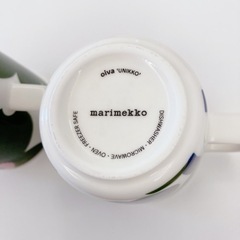 日本限定カラー マリメッコ マグカップ グリーン ピンク ネイビー ペア