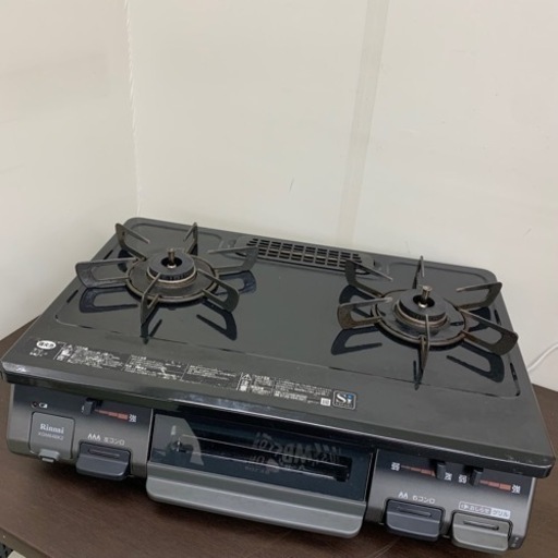 2/9 終 2019年製 Rinnai LPガス用 ガステーブル KGM64BK2L ガスコンロ 左強火 リンナイ 菊倉NS