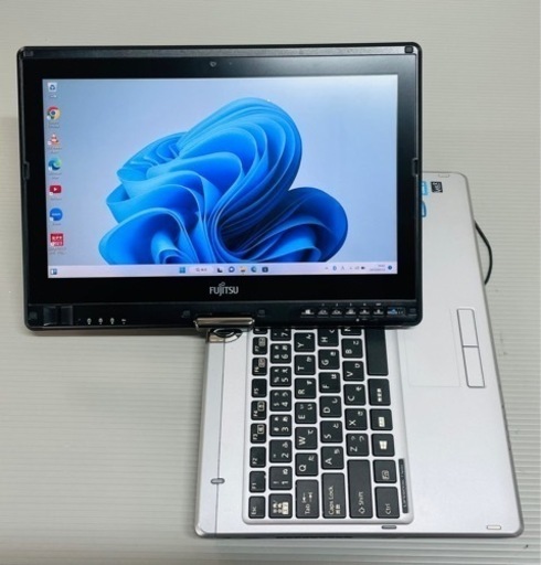【引取先決定】配送可！　年賀状　Windows11搭載　FUJITSU製ノートパソコン　タッチパネル、タッチペン、カメラ、Bluetooth、ACアダプター付属、富士通