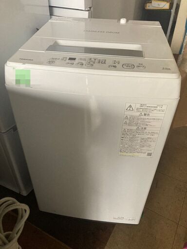 ☆中古￥15,800！【会員価格￥14,800】TOSHIBA　4.5kg洗濯機　家電　2022年製　AW-45M9型　幅56cmｘ奥行54cmｘ高さ95cm　【BA076】
