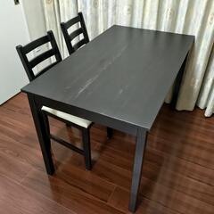 【受付終了】IKEAダイニングテーブルとイス2脚セット